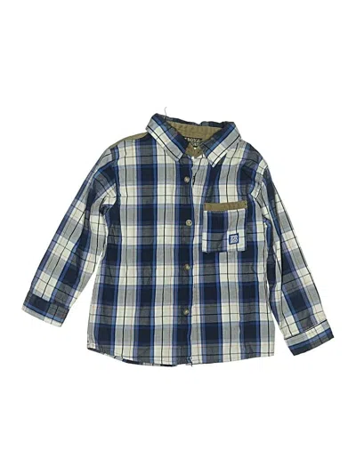 Pre-owned Z Boys Wear Kids' Long Sleeve Button Down Shirt In Blue