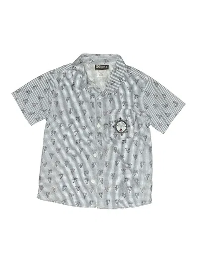 Pre-owned Z Boys Wear Kids' Short Sleeve Button Down Shirt In Silver