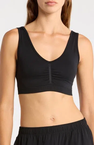 Z By Zella Ruched Longline Seamless Bra