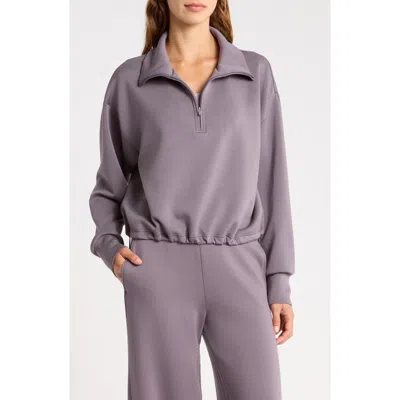 Z By Zella Whisper Knit Half Zip Sweatshirt