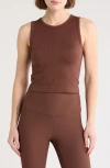 Z By Zella 2-pack Seamless Tanks In Tan Oxford/brown Bitter