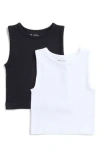 Z By Zella 2-pack Seasonal Crop Tanks In White