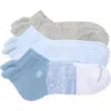 Z By Zella 3-pack Sport Back Tab Socks In Blue