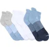 Z By Zella 3-pack Sport Back Tab Socks In Multi