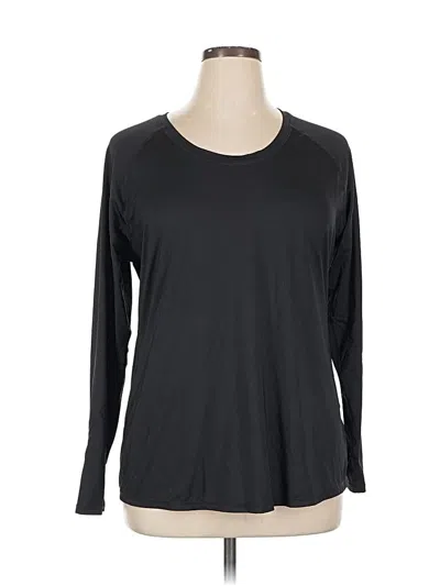 Pre-owned Z By Zella 3/4 Sleeve T-shirt In Black