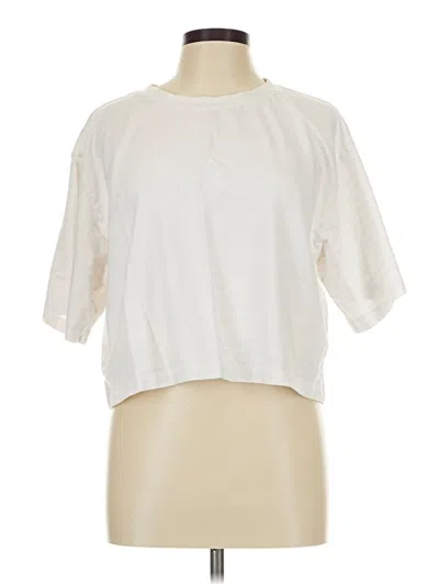 Pre-owned Z By Zella 3/4 Sleeve T-shirt In Ivory
