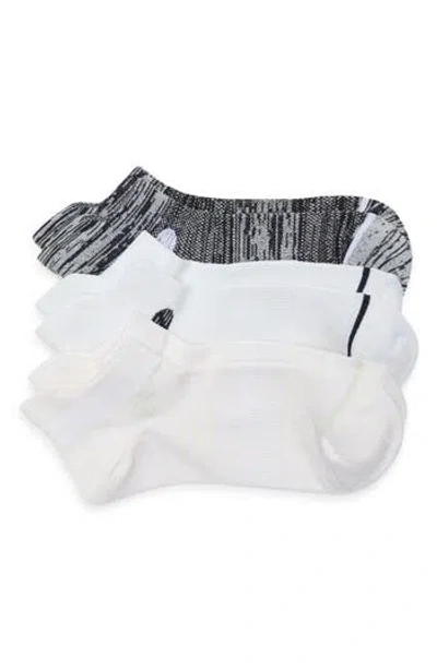 Z By Zella 3-pack Mesh Back Tab No Show Socks In Grey Multi