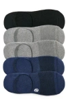 Z By Zella 5-pack All Purpose No Show Liner Socks In Navy Black Grey Multi
