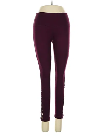 Pre-owned Z By Zella Active Pants In Burgundy