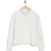 Z By Zella After Match Quarter Zip Pullover In Ivory Grey Heather