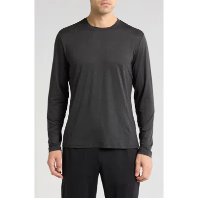 Z By Zella Alki Long Sleeve Trainer T-shirt In Black Caviar