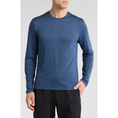 Z By Zella Alki Long Sleeve Trainer T-shirt In Navy Eclipse