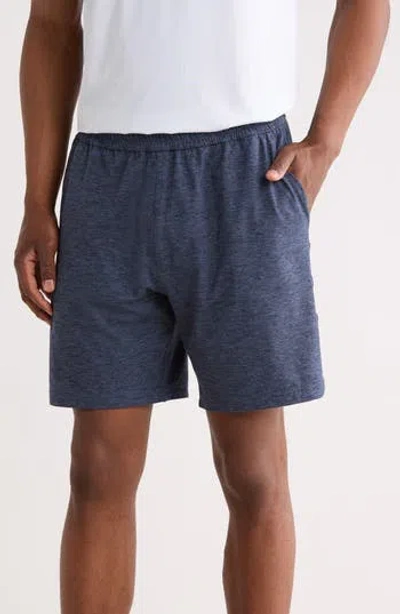 Z By Zella All Day Knit 8-inch Shorts In Blue