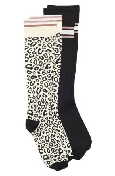Z By Zella Assorted 2-pack Graduated Compression Knee High Socks In Multi