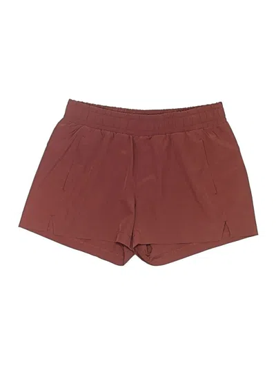 Pre-owned Z By Zella Athletic Shorts In Burgundy