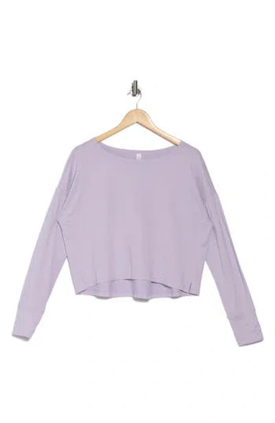 Z By Zella Atmosphere Heather Long Sleeve T-shirt In Purple Petal