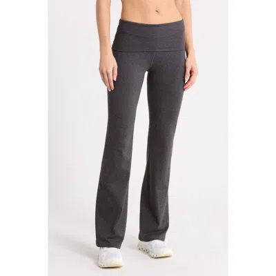 Z By Zella Aura Foldover Flare Leggings In Black