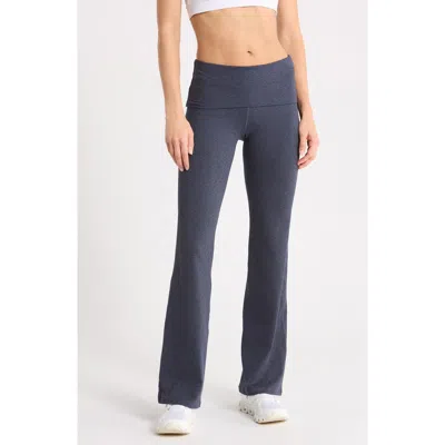 Z By Zella Aura Foldover Flare Leggings In Blue