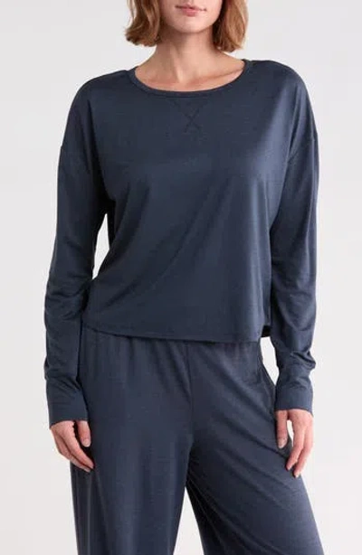 Z By Zella Aura Lite Long Sleeve T-shirt In Black