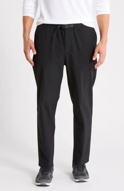 Z By Zella Belted Relaxed Tapered Pull-on Pants In Black
