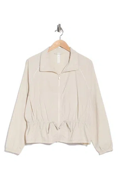 Z By Zella Breakaway Crinkled Jacket In Neutral