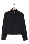 Z By Zella Cadence Quarter Zip Jacket In Black
