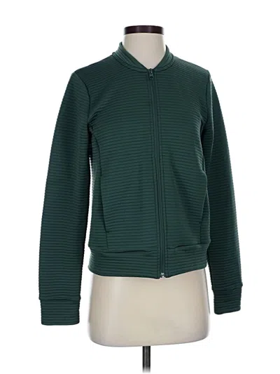 Pre-owned Z By Zella Cardigan Sweater In Green