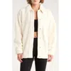 Z By Zella Chalet Bouclé Shirt Jacket In White