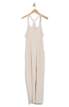 Z By Zella Change Of Heart Jumpsuit In Grey Moonbeam Heather