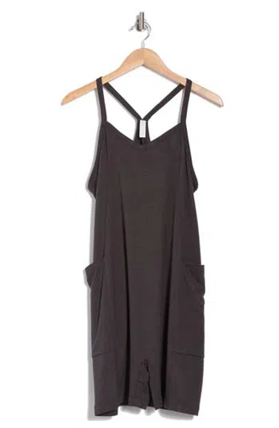 Z By Zella Change Of Heart Romper In Black Heather