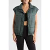 Z By Zella Channel Quilted Puffer Vest In Green