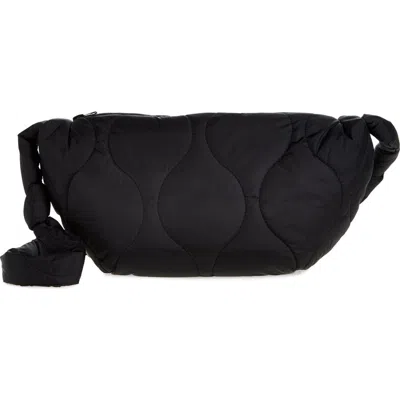 Z By Zella Convertible Quilted Belt Bag In Black