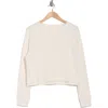 Z By Zella Cozy Hacci Pullover In Ivory Egret