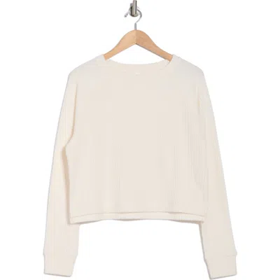 Z By Zella Cozy Hacci Pullover In Ivory Egret