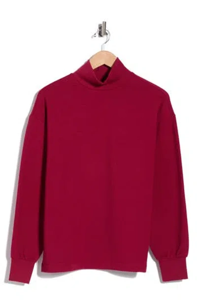 Z By Zella Cozy Whisper Mock Neck Tunic In Red