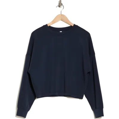 Z By Zella Crewneck Scuba Sweatshirt In Navy Sapphire
