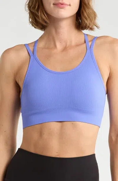 Z By Zella Crossback Seamless Sports Bra In Animal Print