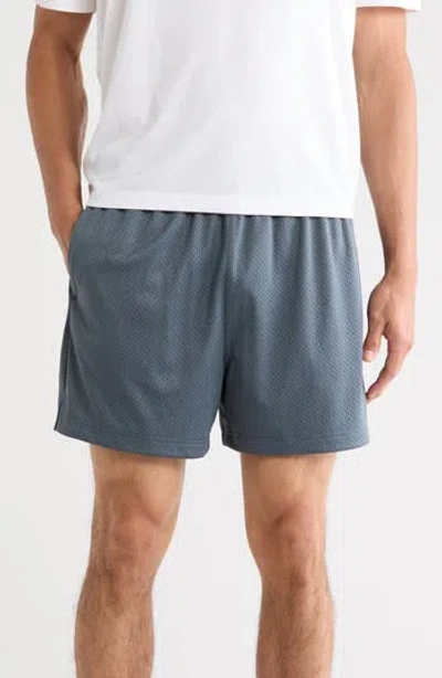 Z By Zella Diamond Mesh Shorts In Blue