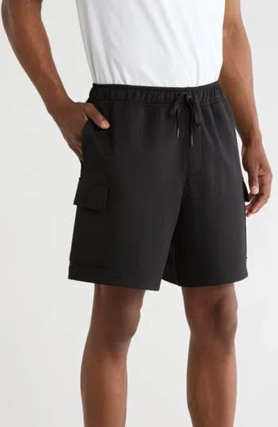 Z By Zella Double Knit Cargo Shorts In Black