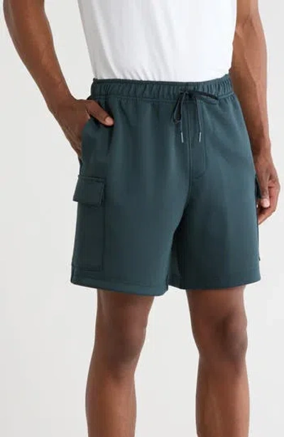 Z By Zella Double Knit Cargo Shorts In Green