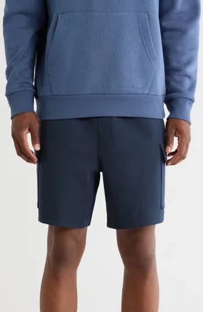 Z By Zella Double Knit Cargo Shorts In Blue