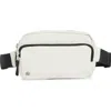 Z By Zella Double Zip Belt Bag In Ivory Egret