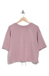 Z By Zella Drawstring Hem Scuba Knit Top In Purple Morn