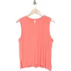 Z By Zella Easy Day Slub Tank In Coral Sugar