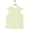 Z By Zella Easy Day Slub Tank In Green Limecream