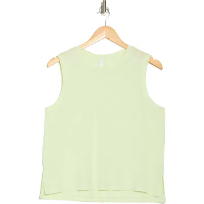 Z By Zella Easy Day Slub Tank In Green Limecream