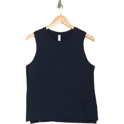 Z By Zella Easy Day Slub Tank In Navy Sapphire