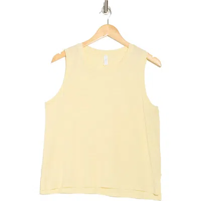 Z By Zella Easy Day Slub Tank In Yellow Flan