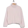 Z By Zella Faux Shearling Half Zip Pullover In Pink Ice