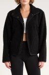 Z By Zella Faux Shearling Solid Hybrid Jacket In Black